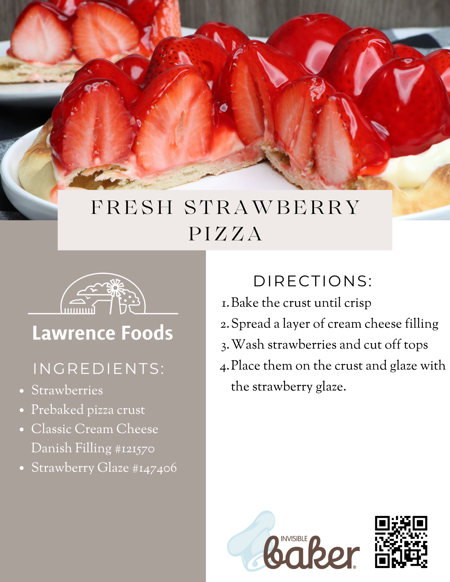 Fresh Strawberry Dessert Pizza Lawrence Foods